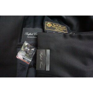 Raffaele Caruso Sartoria Winter Loro Piana S120s Wool Black 2 Pc Suit 44R US NEW